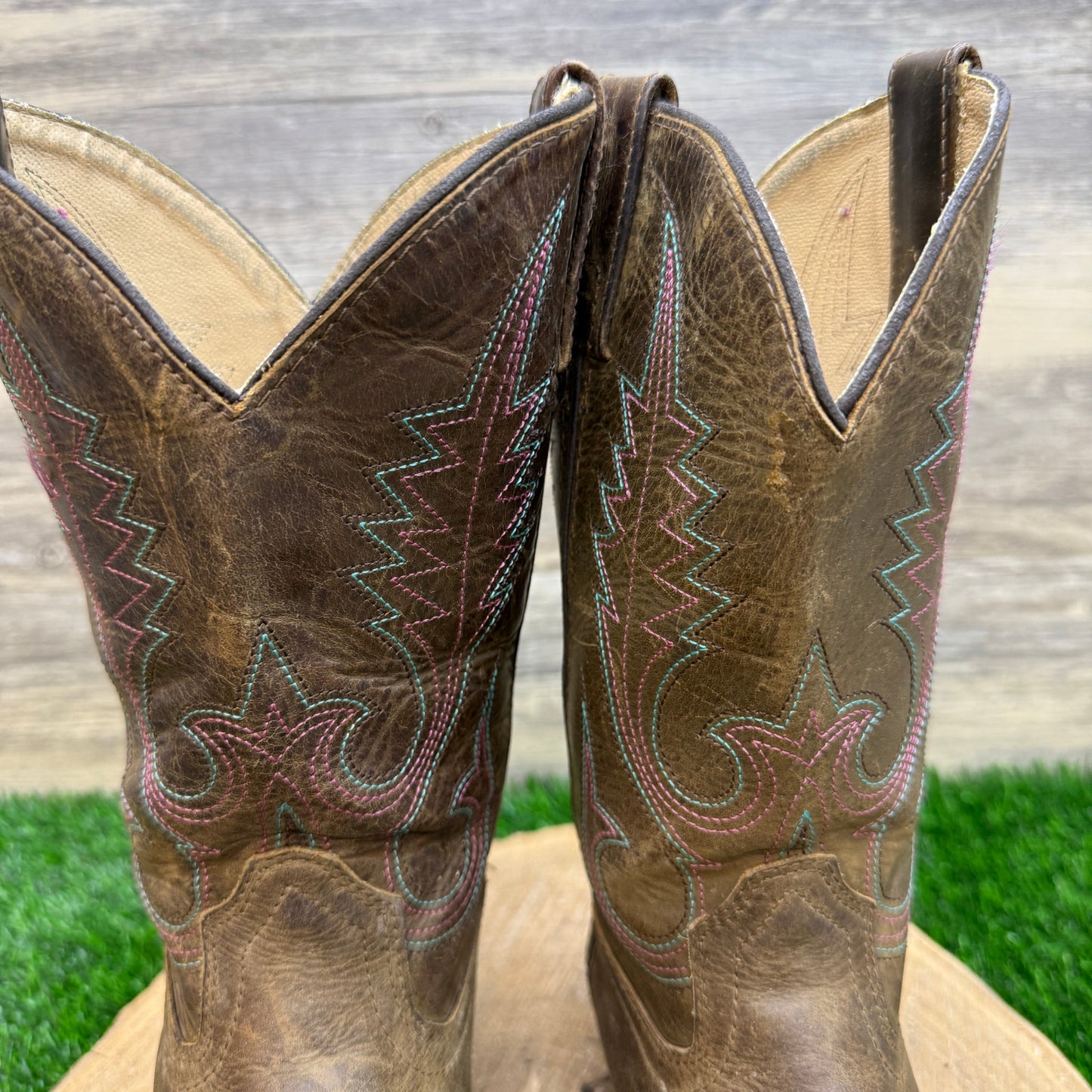 Smoky Mountain Youth - Size 4D - Tan/Pink Cowboy Boots Style 3531Y