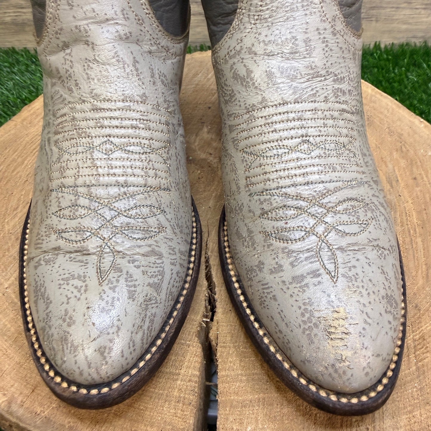 Dan Post Women - Size 7 - Vintage Gray/Blue Caribou Western Cowboy Boots 4243