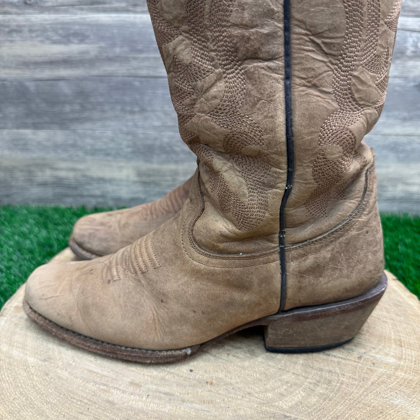 Tanner Mark Women - Size 8 - Brown Square Toe Cowboy Boots Style TML201383
