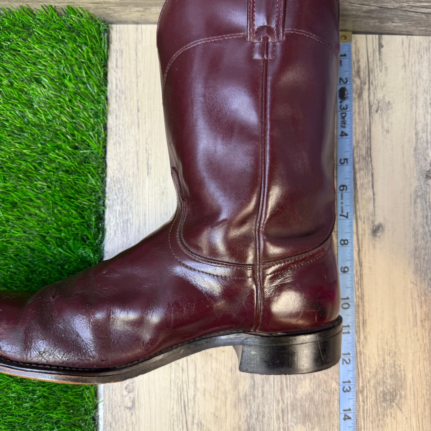 Laredo Men - Size 10.5D - Vintage Burgundy Roper Cowboy Boots Style 7937