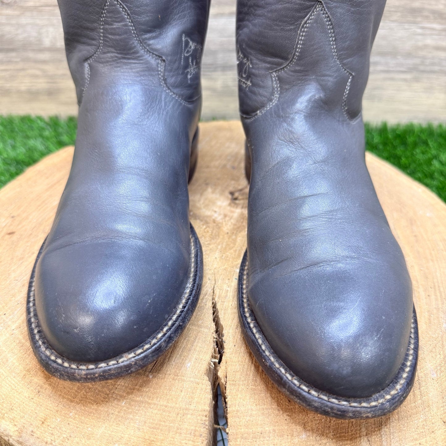 Tony Lama Women - Size 5.5B - Gray George Strait Roper Boots 9507