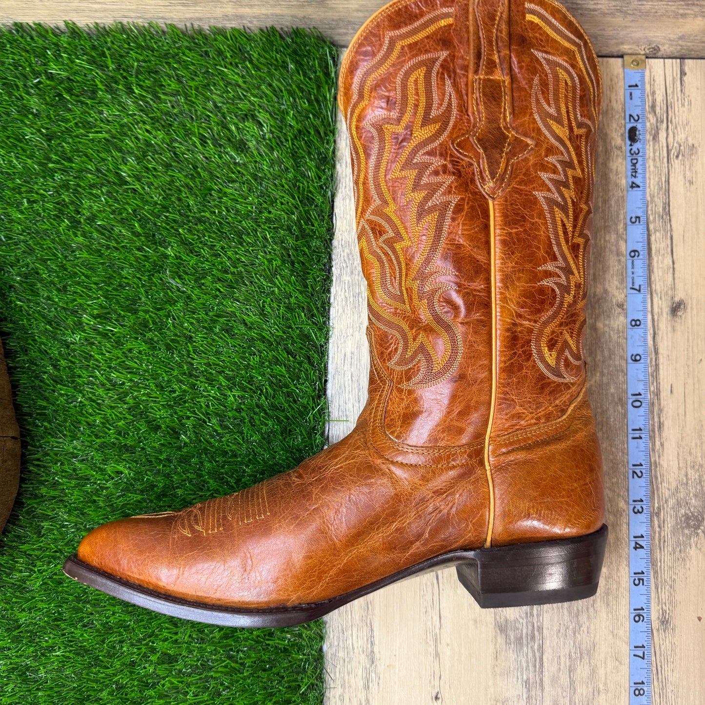 El Presidente Men - Size 13.5D - Bronze Gold Collection Western Cowboy Boots