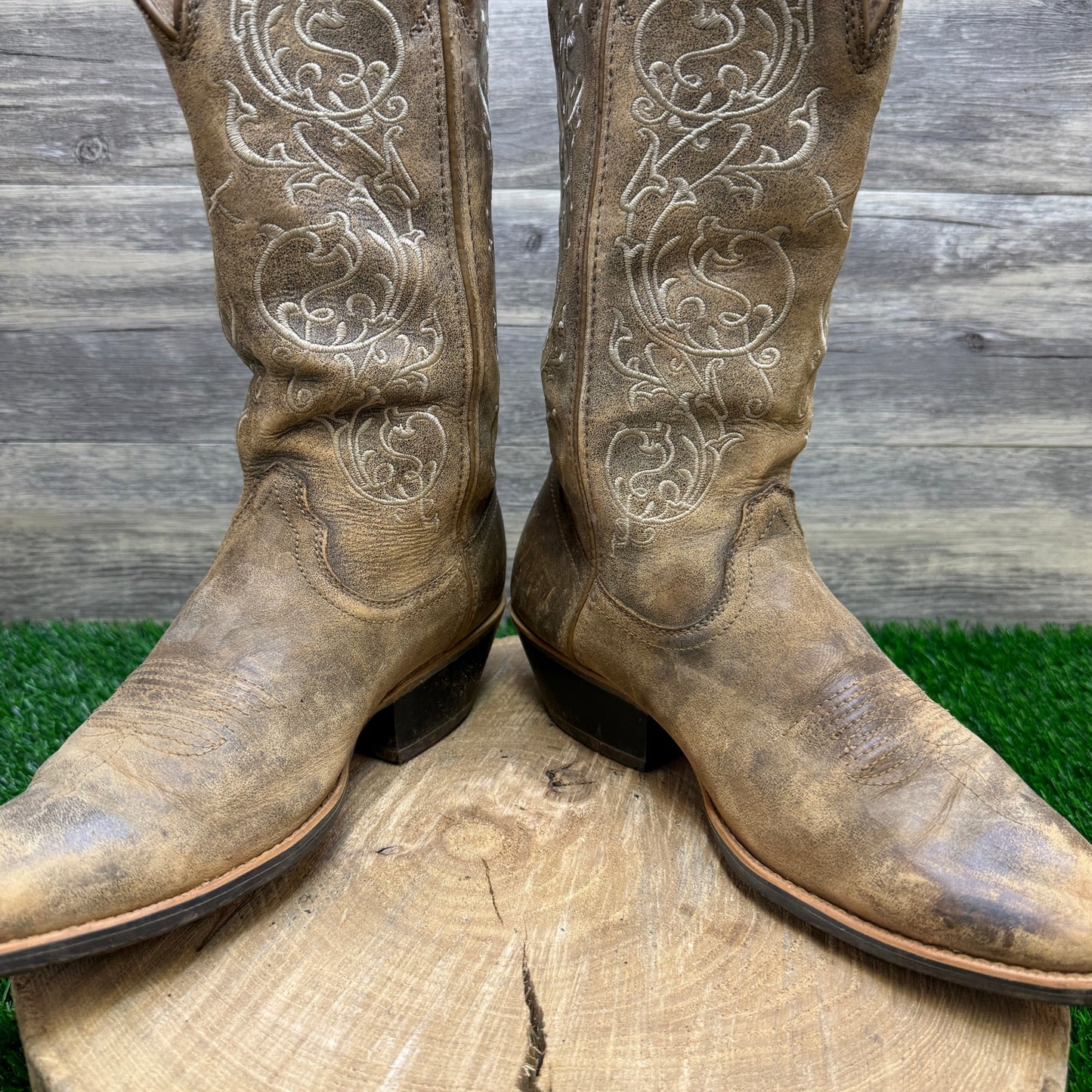 Twisted X Women - Size 9B - Bomber Brown Stitch Cowboy Boots Style WWT0025