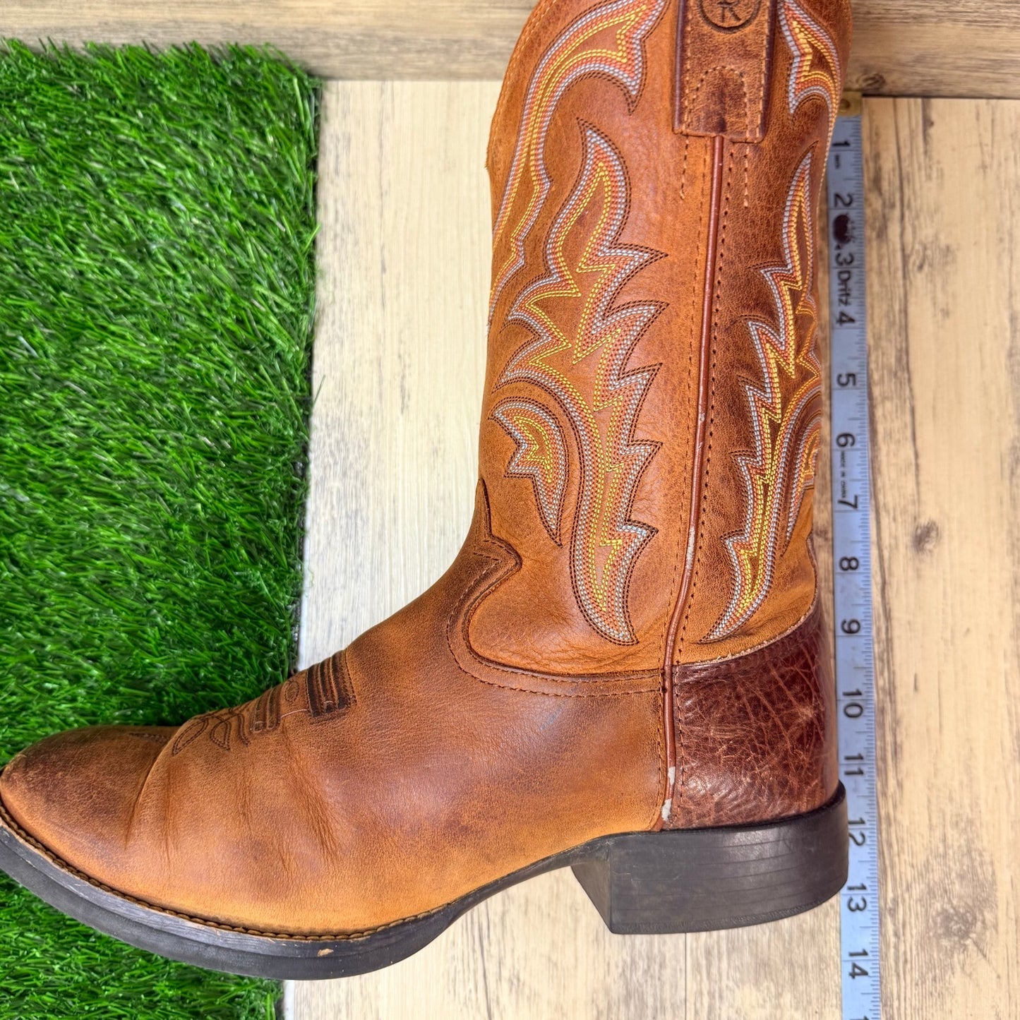 Tony Lama Men - Size 9.5EE - Brown Roper Style Western Cowboy Boots RR1100