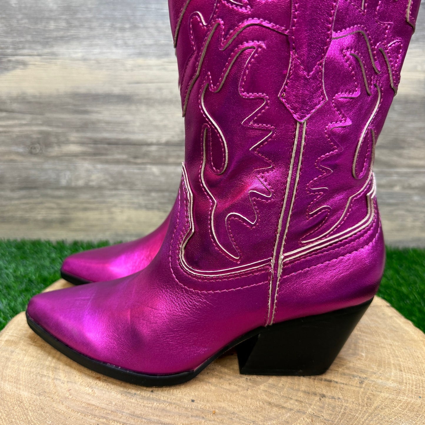Dolce Vita Women - Size 7.5 - Hot Pink Faux Leather Boots