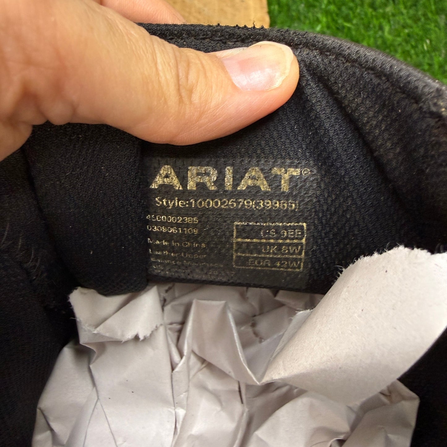 Ariat Men - Size 9EE - Black Metal Mounts Moto Square Toe Boots Style 10002679