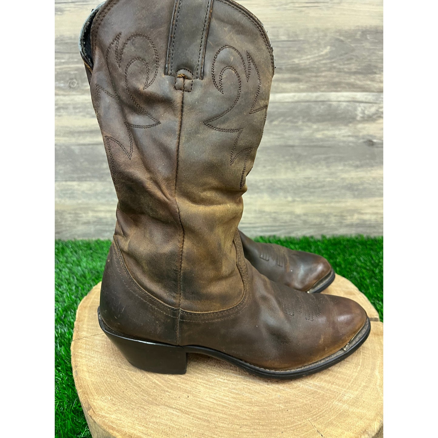 Durango Women - Size 6.5M - Brown Slouch Cowboy Boots Style RD542