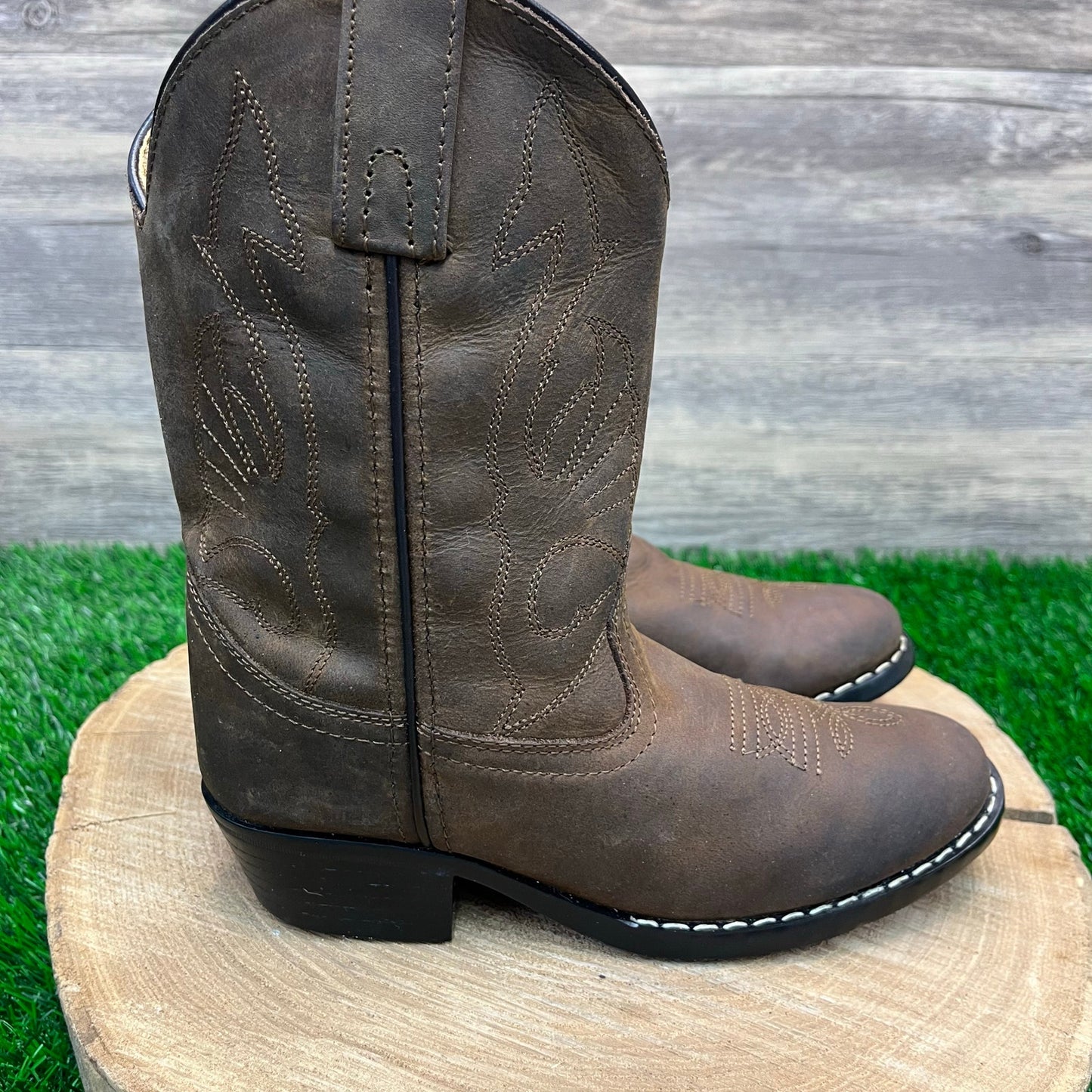 Masterson Youth - Size 1.5M - Brown Cowboy Boots Style RB2000