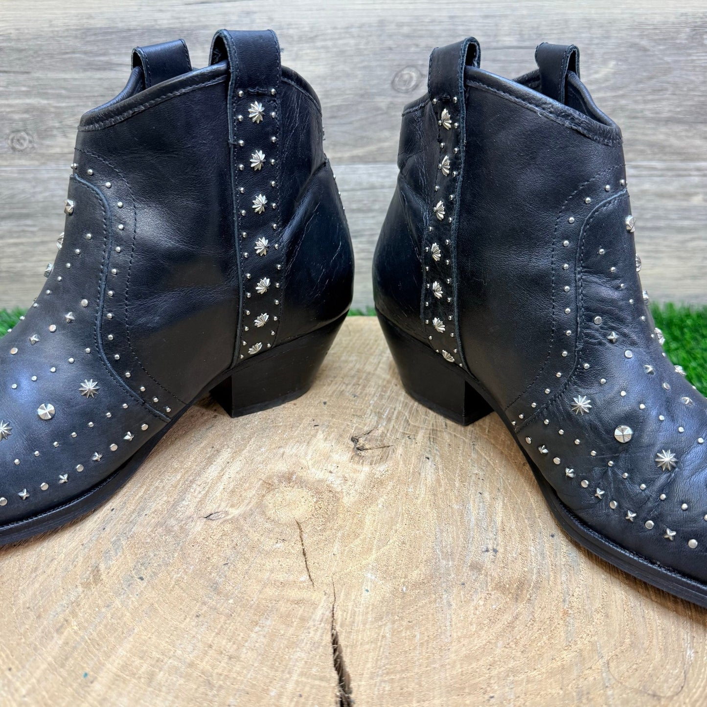 Sam Edelman Women - Size 8 - Black Studded Ankle Boots