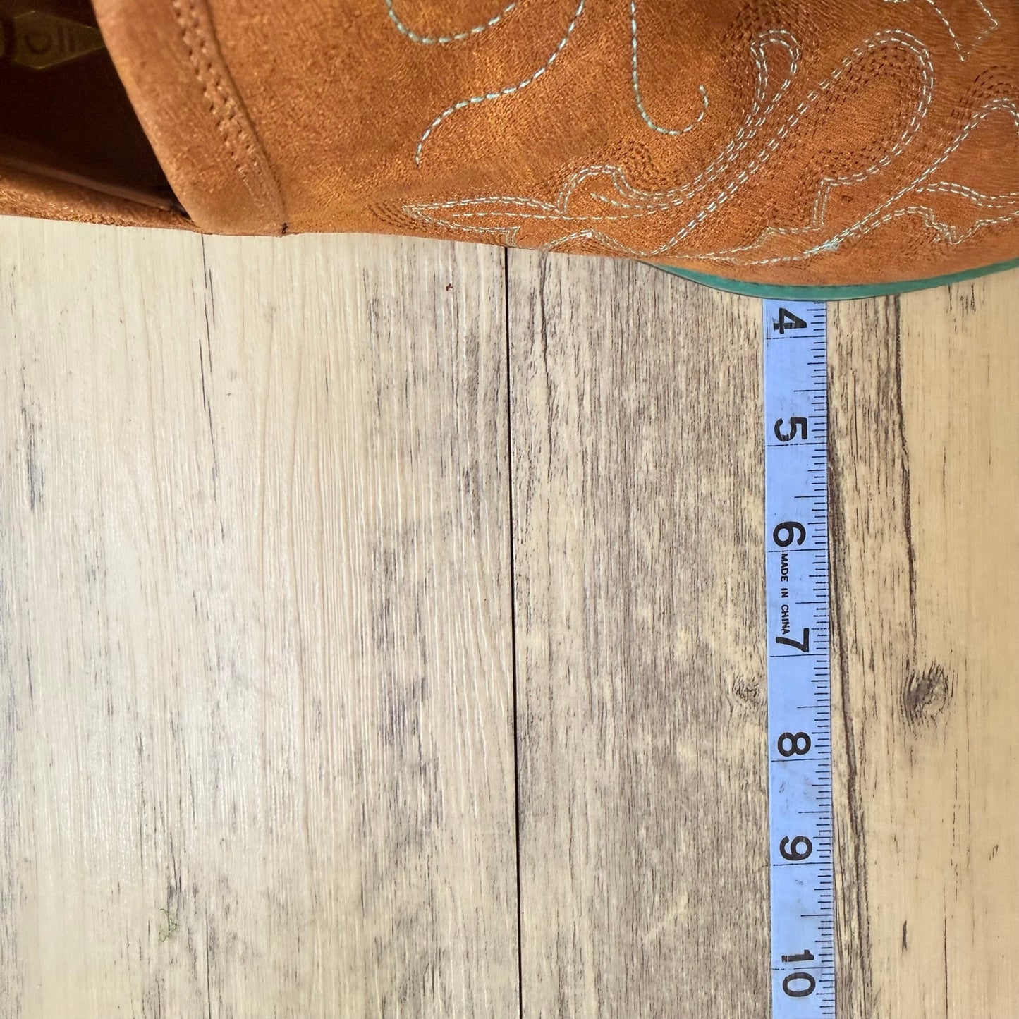 Jolimall Women - Size 11 - Tan / Green Faux Ankle Boots