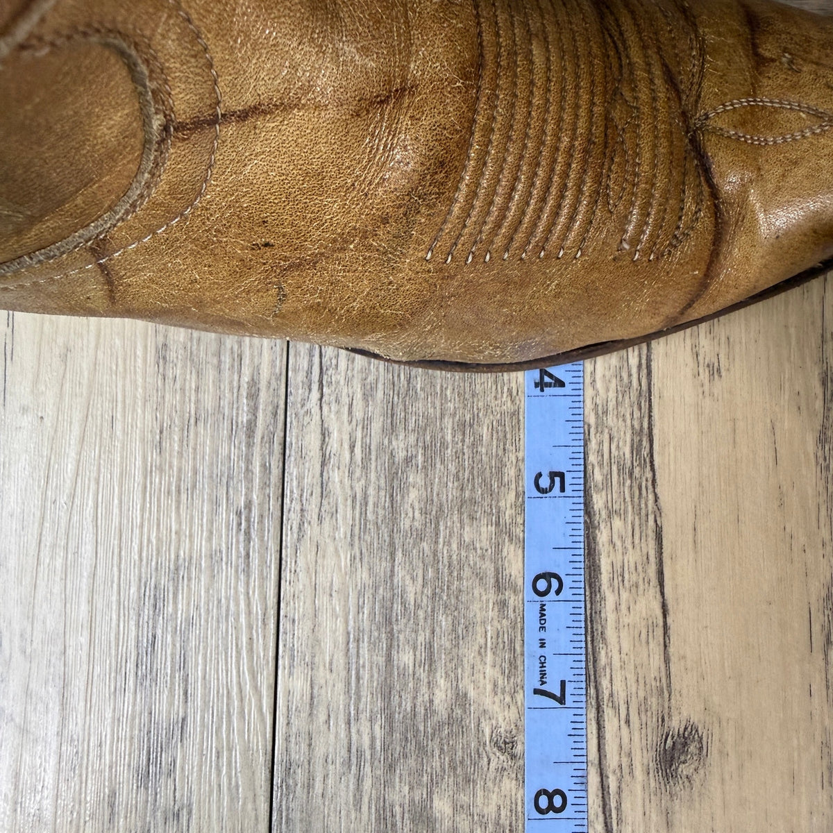 Tony Lama Men - Size 8D - Vintage Marbled Sand Embroidered Cowboy Boots Style L486