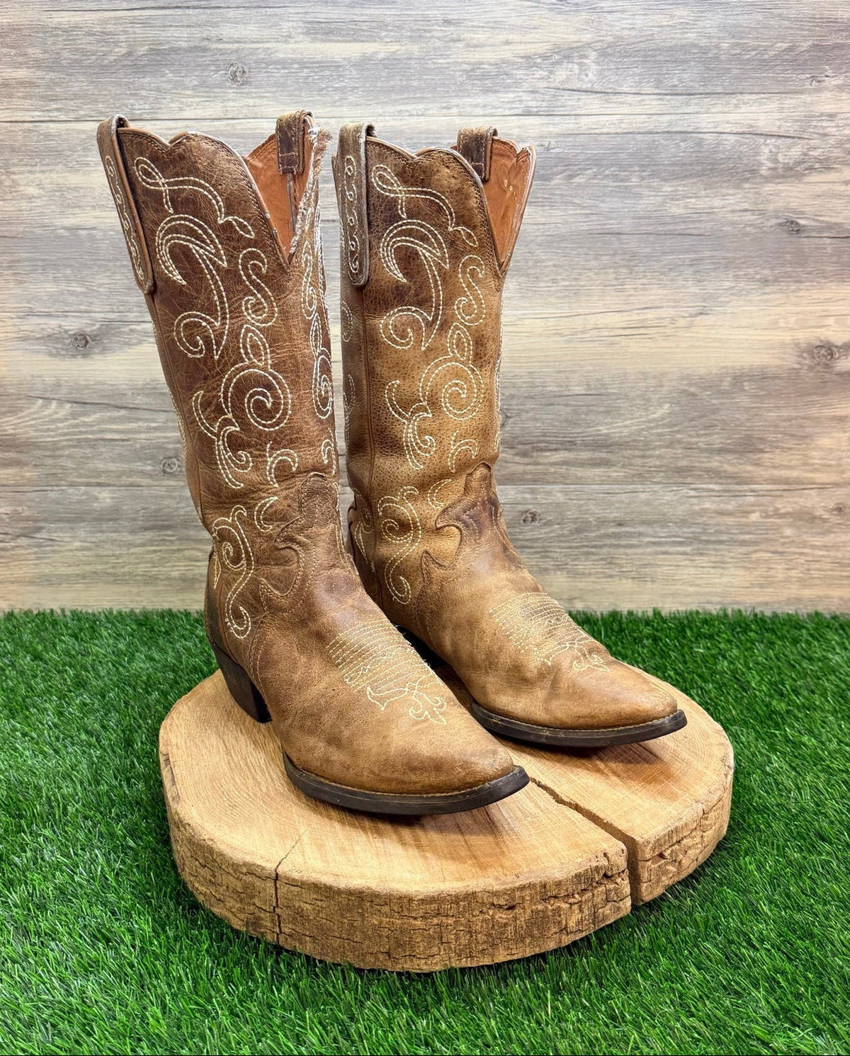 Justin Women - Size 8.5B - Brown Puma Western Cowboy Boots L2703