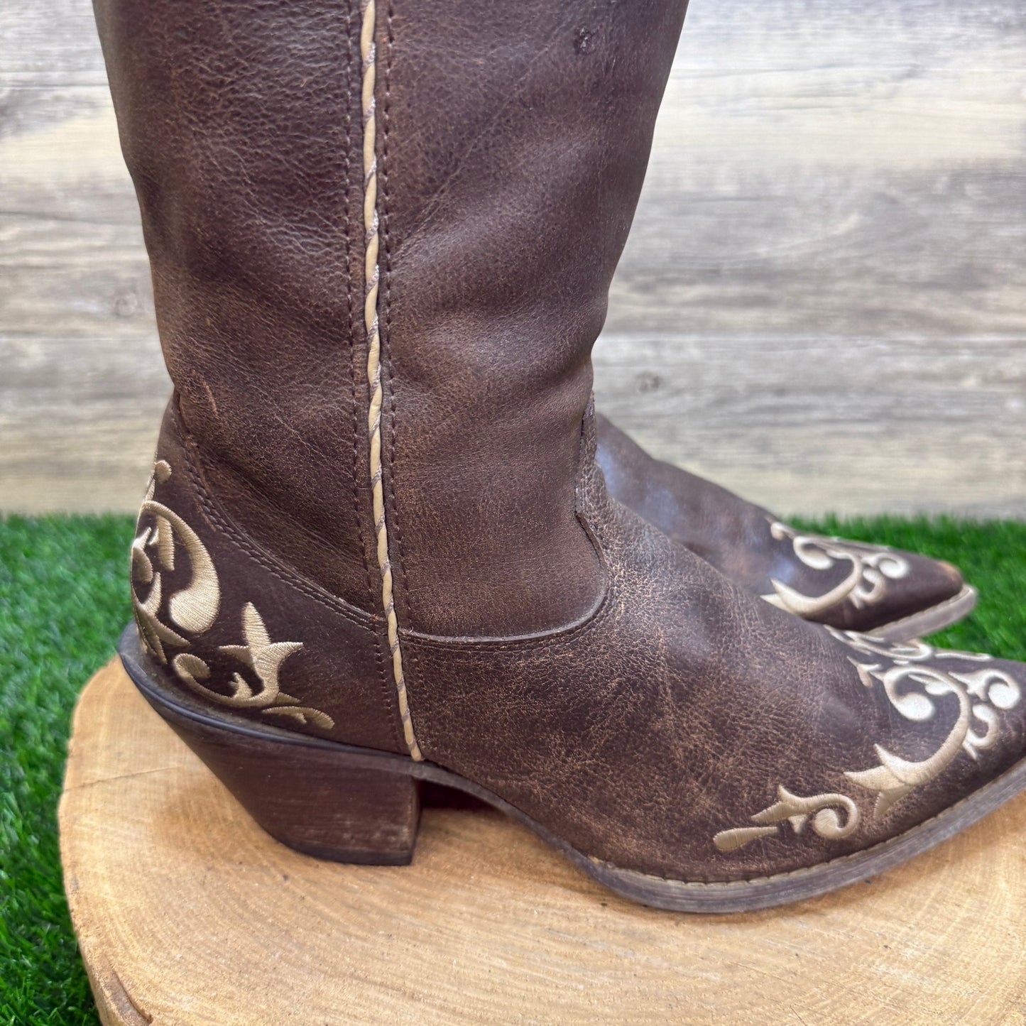 Durango Women - Size 10M - Brown Crush Western Cowboy Boots Style RD3203