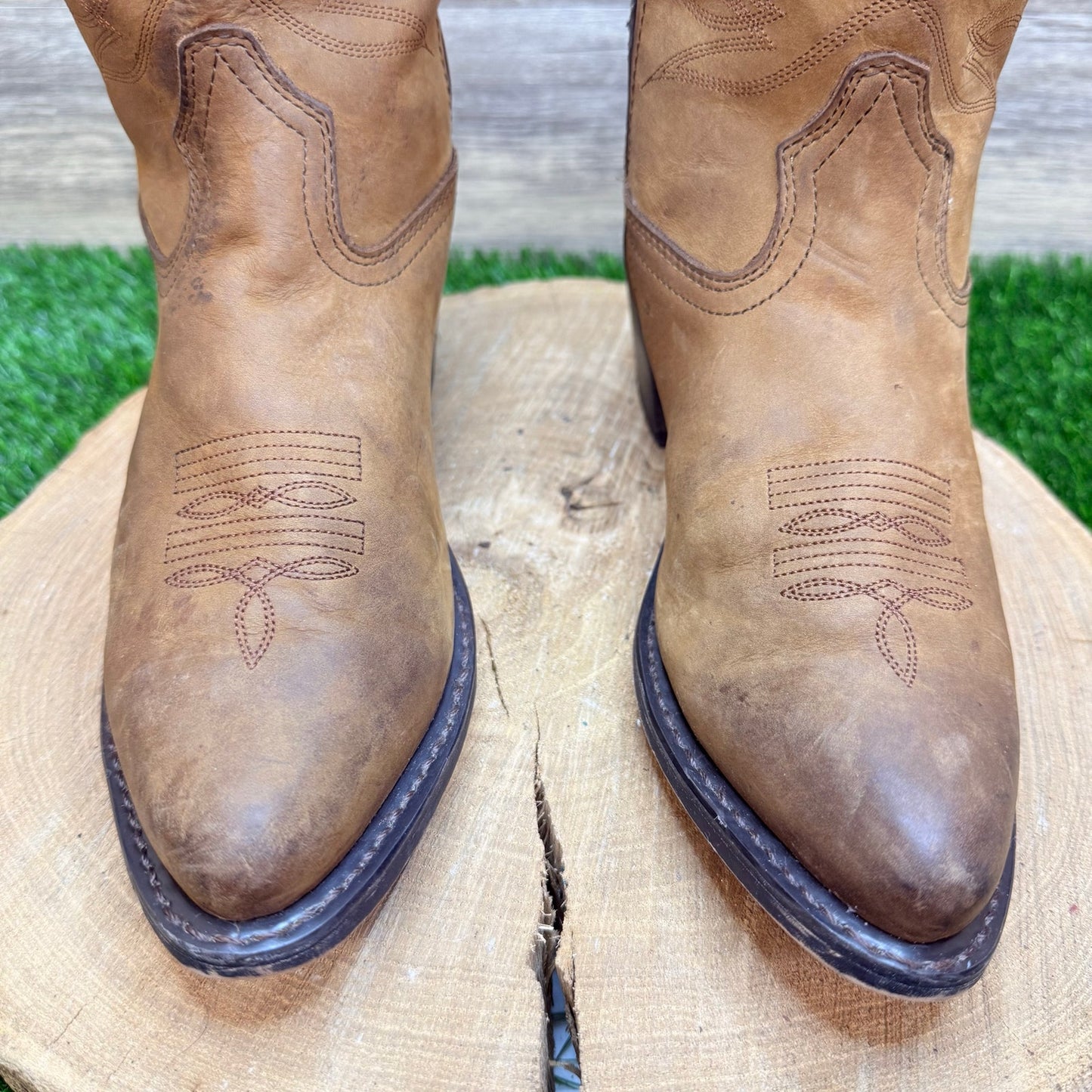 Durango Women - Size 8.5M - Tan Rodeo Ranch Western Cowboy Boots RD4112