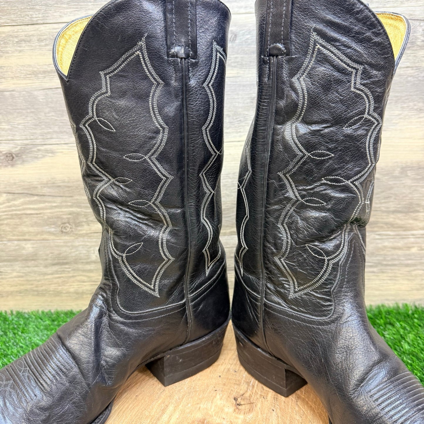 Tony Lama Men - Size 11D - Vintage Black Western Cowboy Boots 2966