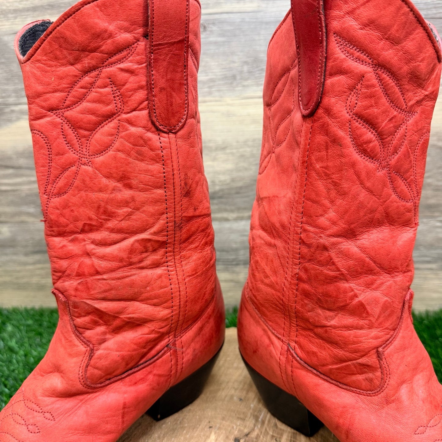 Laredo Women - Size 6M - Red Fringe Tassel Cowboy Boots 38508