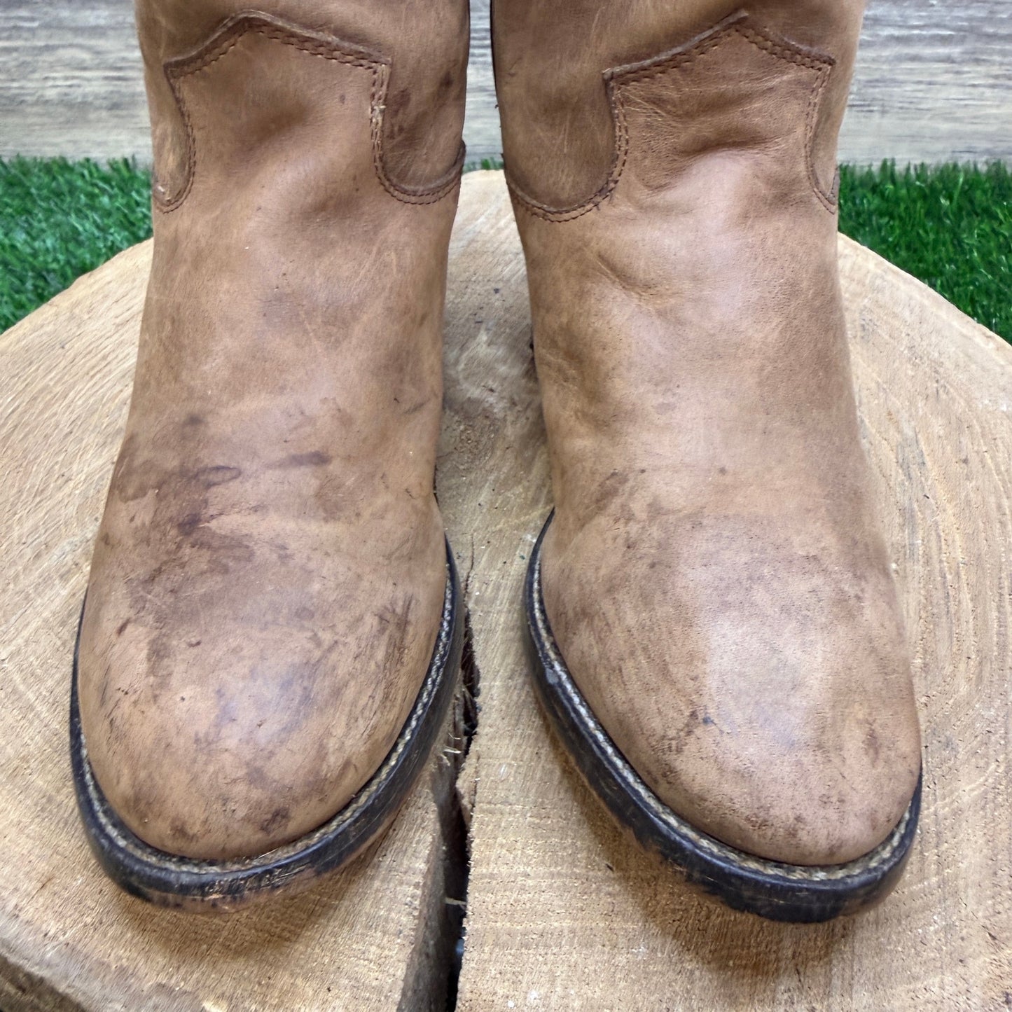 Justin Youth - Size 1D - Brown Western Cowboy Boots Style 3410Y