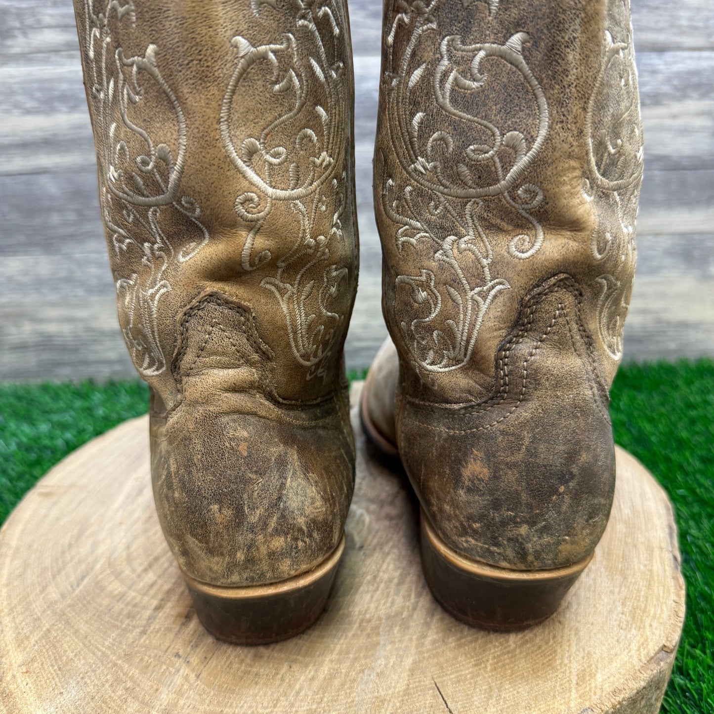 Twisted X Women - Size 9B - Bomber Brown Stitch Cowboy Boots Style WWT0025