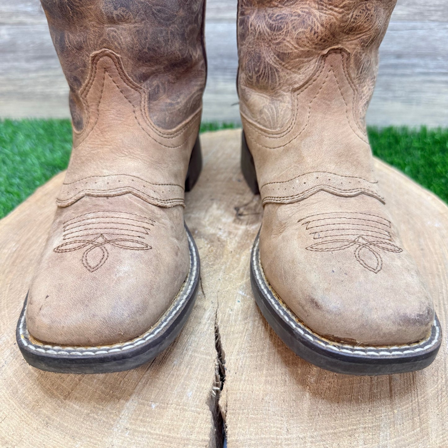 Smoky Mountain Youth - Size 3.5R - Brown Square Toe Cowboy Boots 3101Y