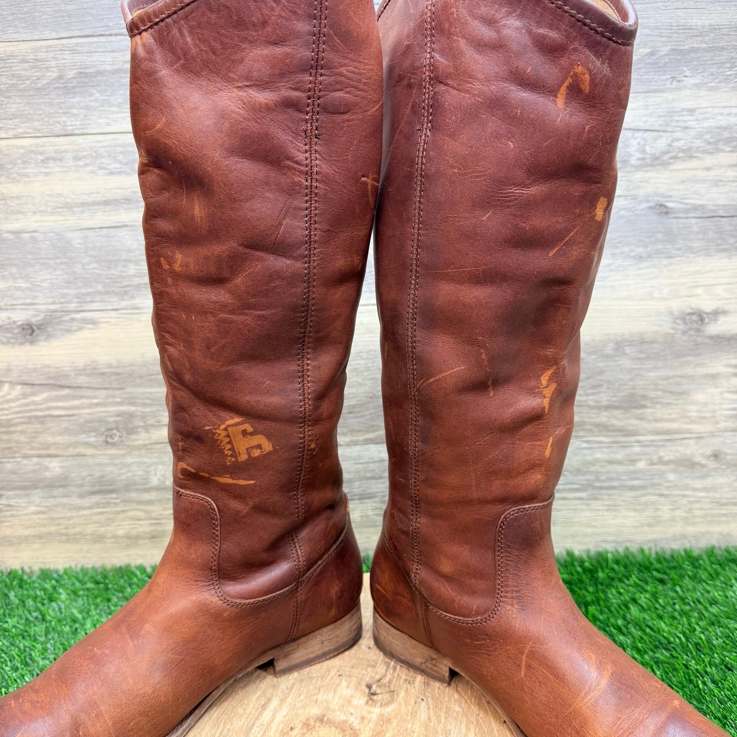 Frye Women - Size 9.5B - Cognac Melissa Button Riding Boots 3475449