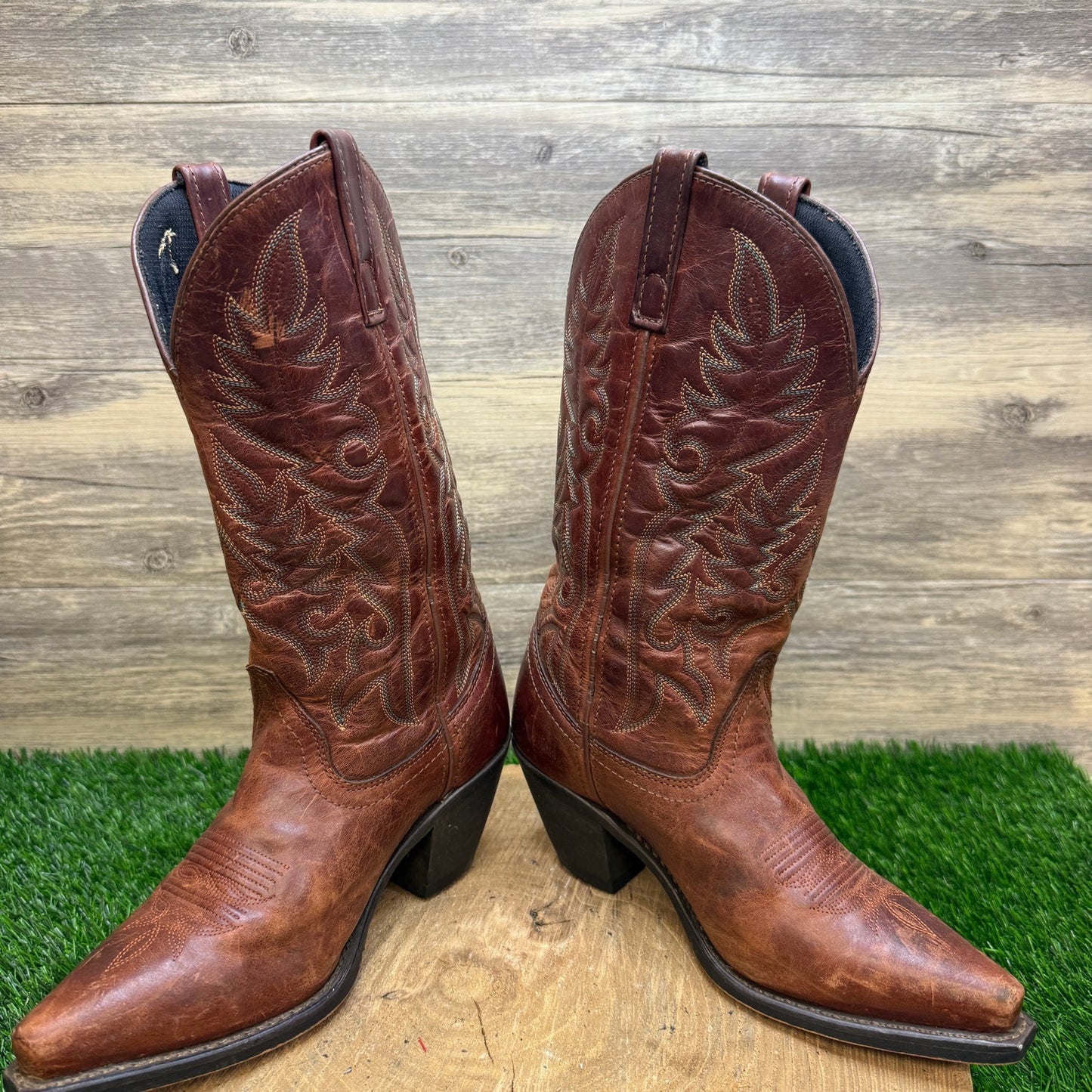 Laredo Women - Size 6M - Brown Snip Toe Western Cowboy Boots Style 51059