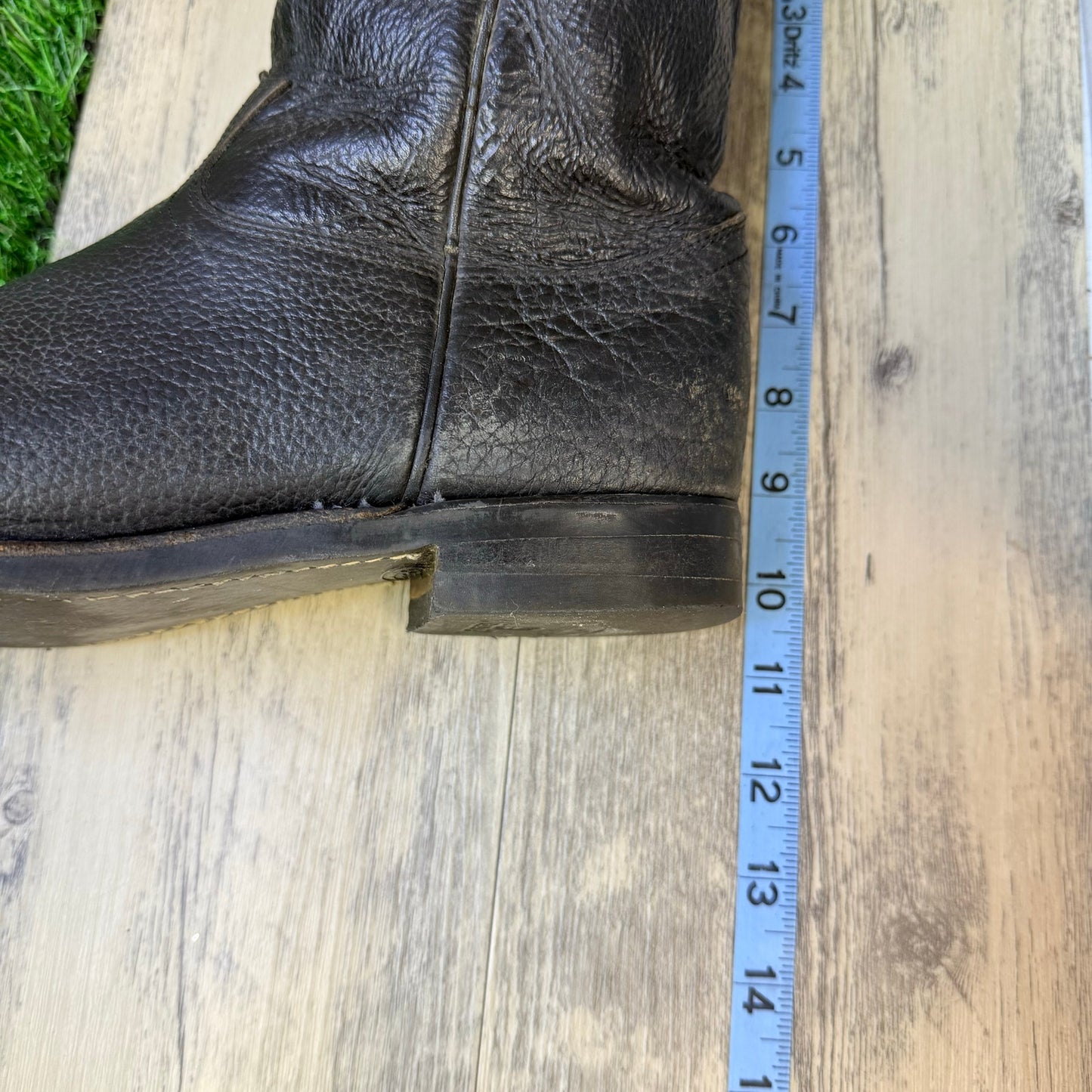 Justin Men - Size 9D - Black Exotic Roper Cowboy Boots USA J40594