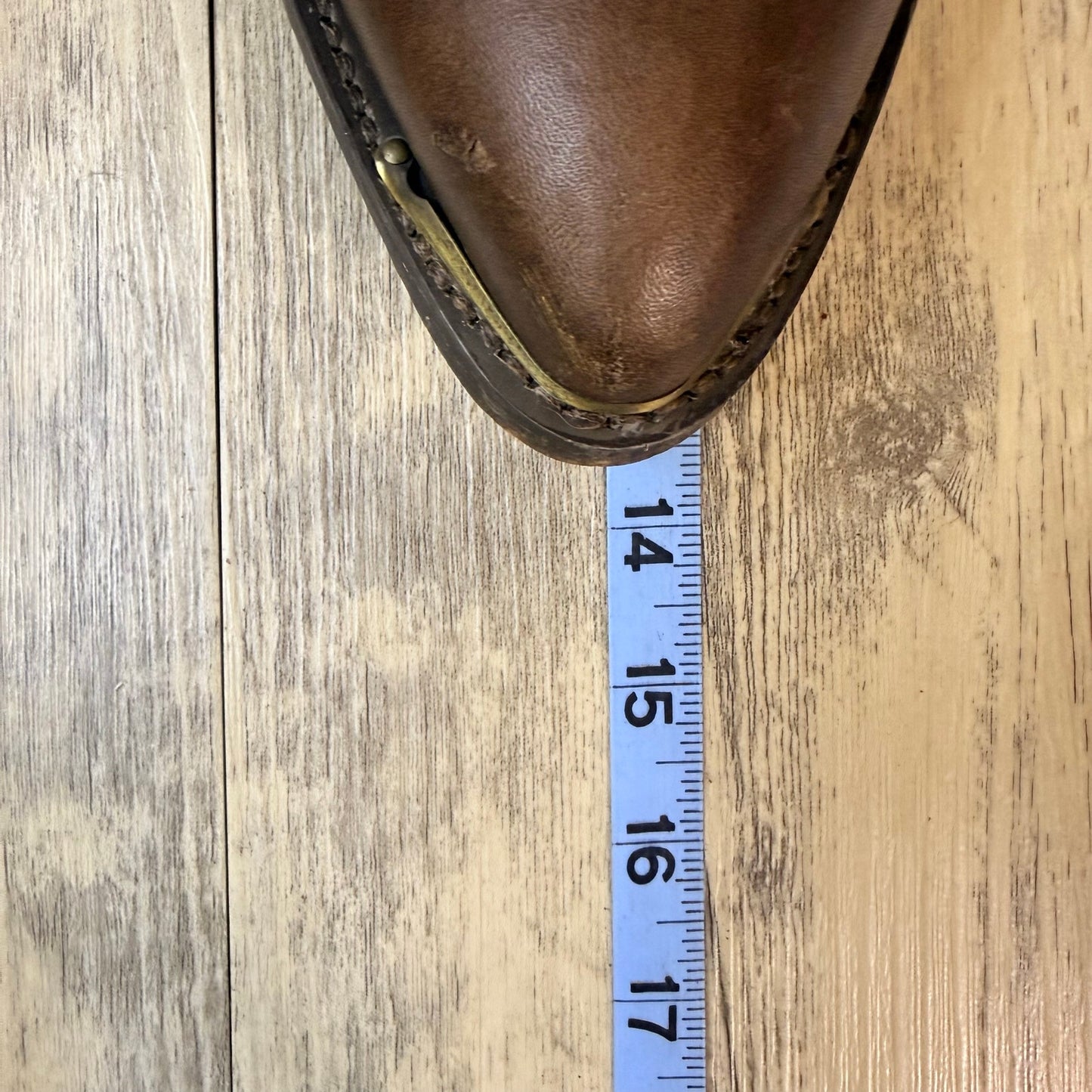 Masterson Men - Size 14D - Brown Tooled Toeplate Western Cowboy Boots RB886