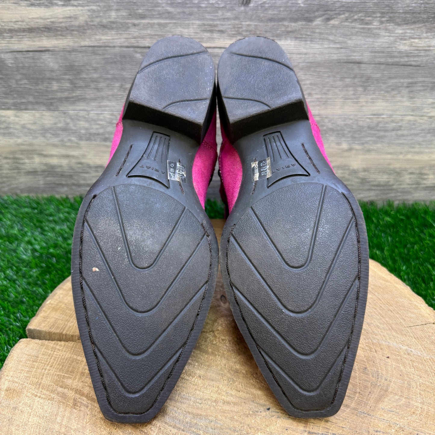 Ariat Youth - Size 6 - Pink Studded Snip Toe Cowboy Boots Style 10012798