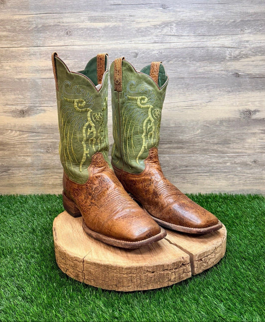 Ariat Men - Size 11.5D - Brown / Green Mesteno Square Toe Cowboy Boots 10006841