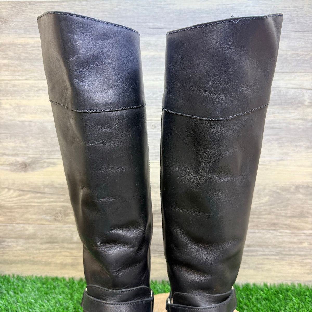 Cole Haan Women - Size 8AA - Black Harness Riding Boots F8829