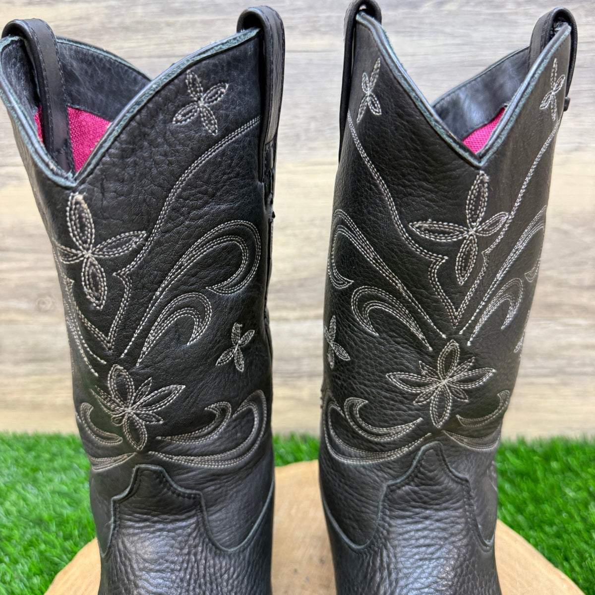Ariat Women - Size 8.5B - Black Deertan Cowboy Boots Style 13670