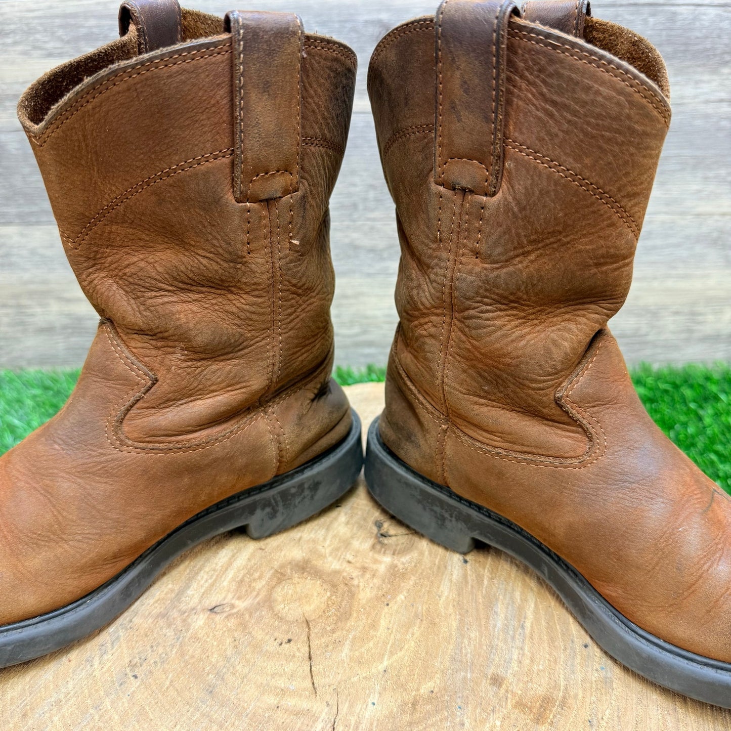 Justin Youth - Size 12.5D - Brown Soft Leather Cowboy Boots 4782C