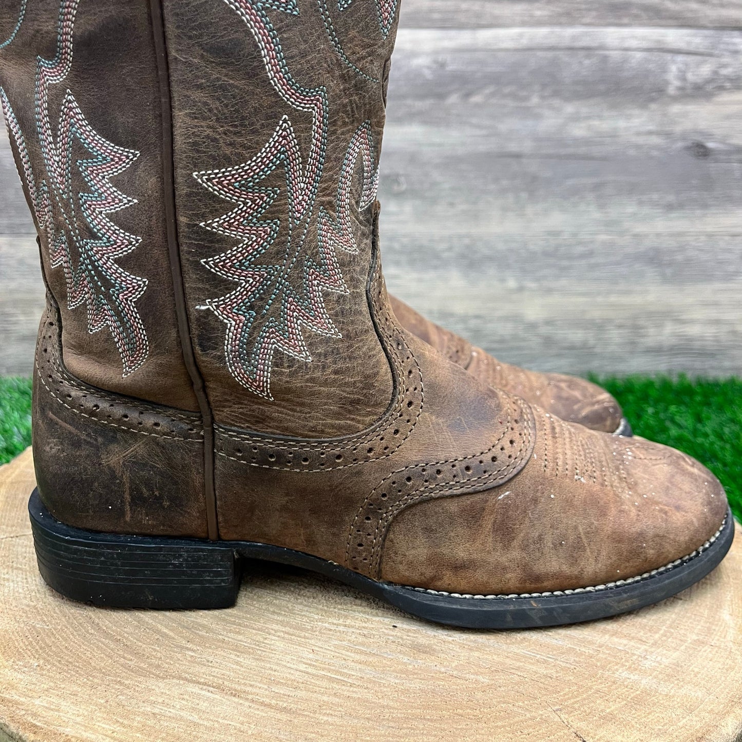 Ariat Women - Size 7B - Brown/Pink Cowboy Boots Style 10001605
