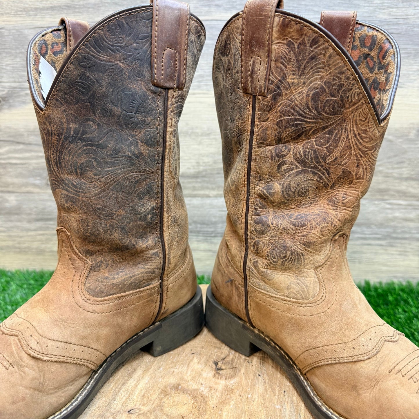 Smoky Mountain Youth - Size 3.5R - Brown Square Toe Cowboy Boots 3101Y