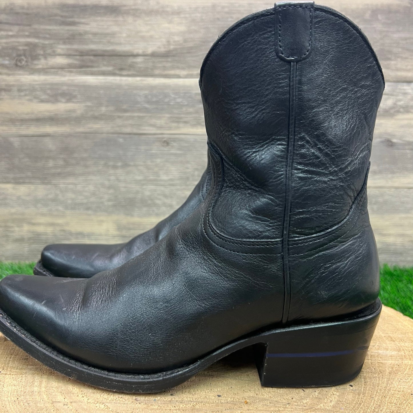 Alvies Women - Size 6.5B - Black Zipper Ankle Boots The Trinity