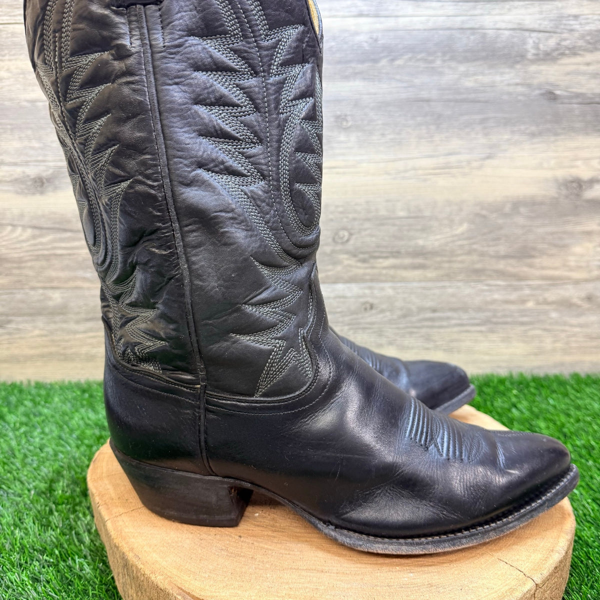 Unknown Men - Size 10.5EE - Black Made in Texas Western Cowboy Boots 1210