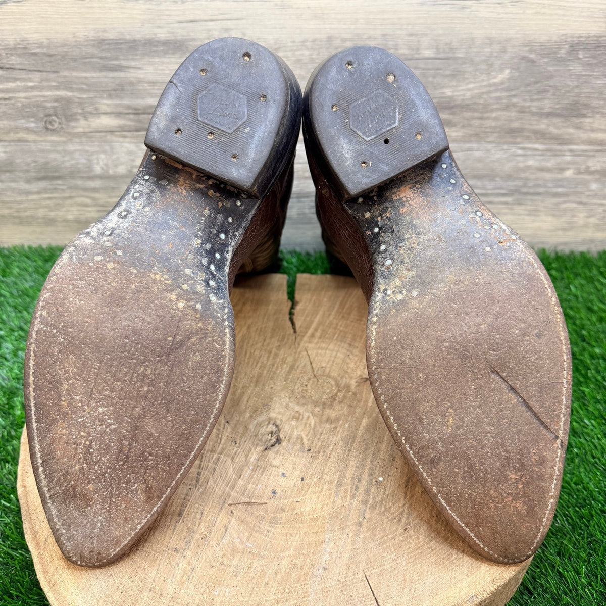 Tony Lama Men - Size 9A - Vintage Chocolate Bullhide Western Cowboy Boots 2991