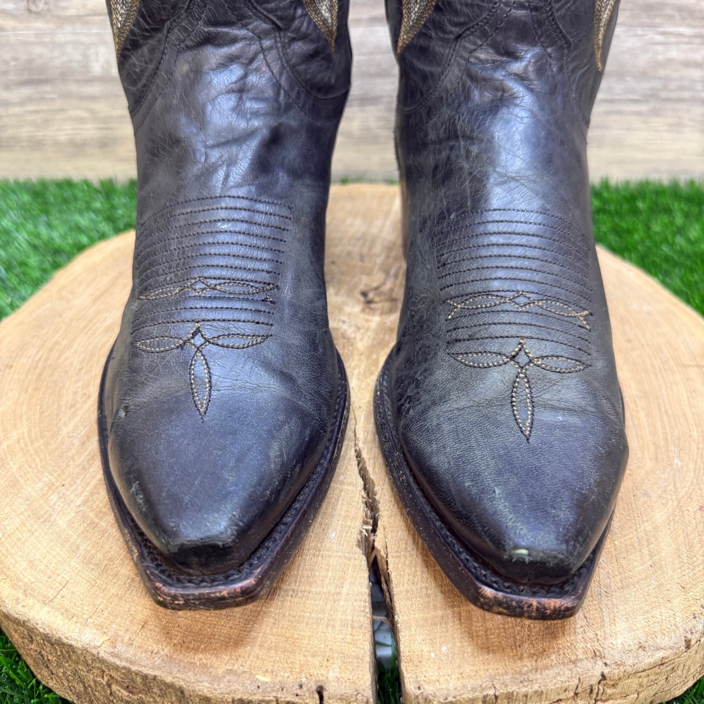 Lucchese Men - Size 9D - Black Western Cowboy Boots Style M1007