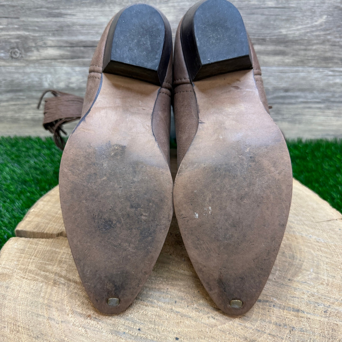 Laredo Women - Size 8M - Vintage Brown Fringe Western Cowboy Boots Style 16682