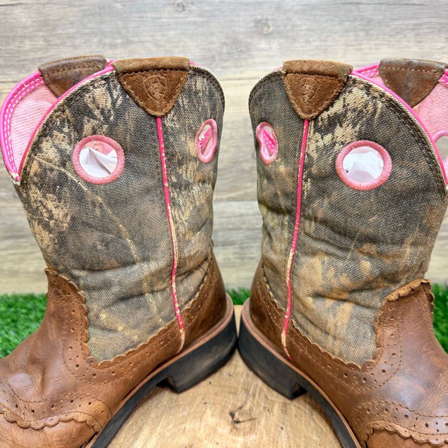 Ariat Women - Size 8.5B - Brown / Camo Western Cowboy Boots 10006854
