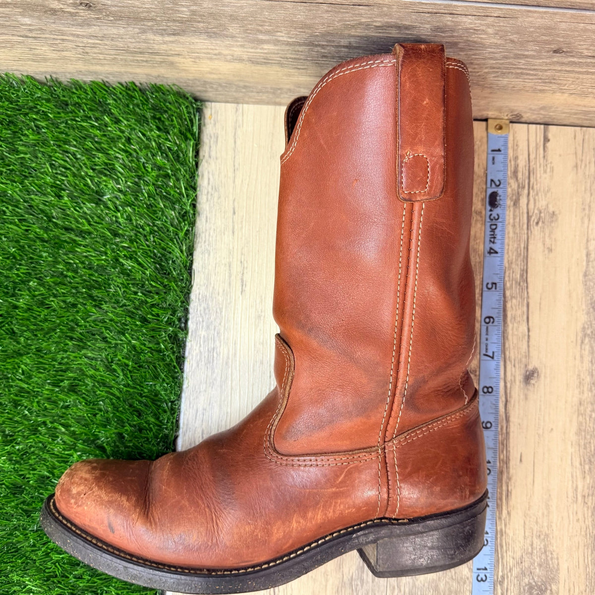 Unknown Men - Size 8.5D - Vintage Copper Pull On Western Cowboy Boots