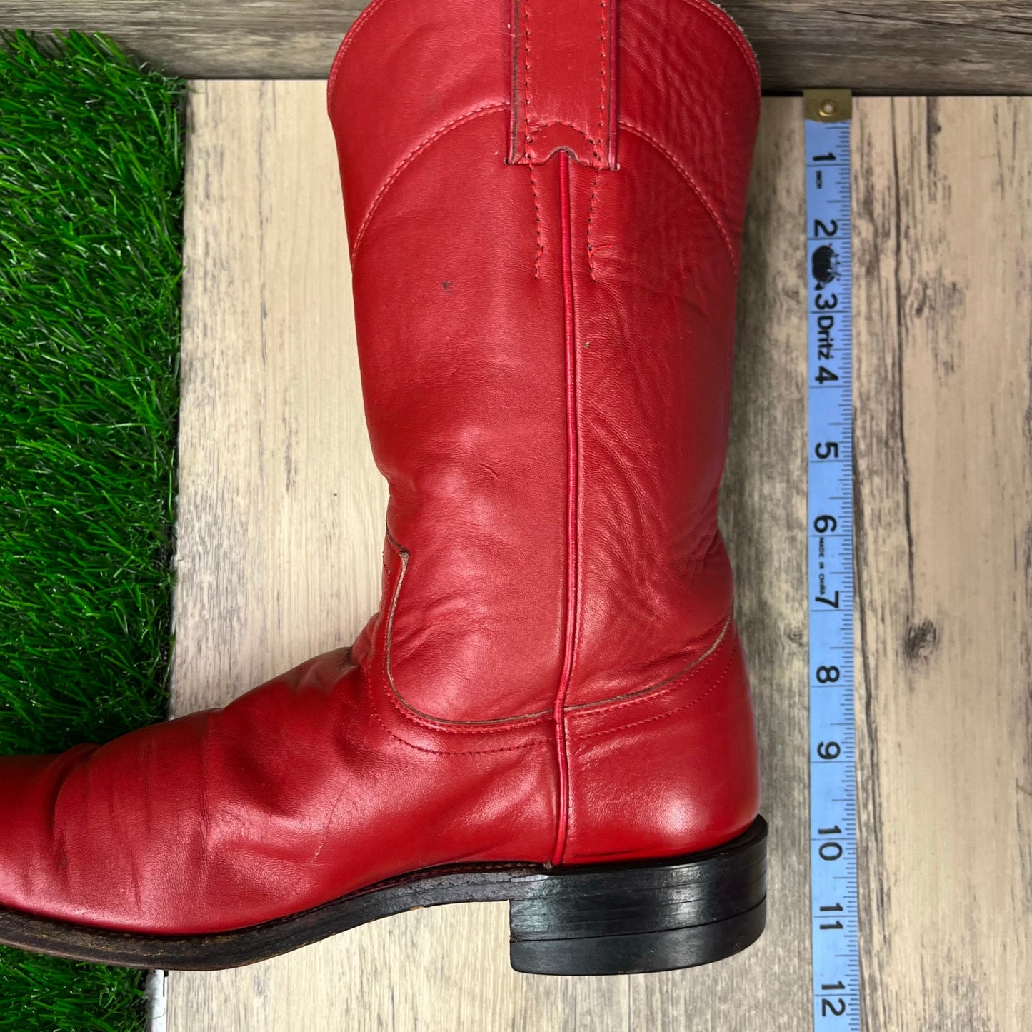 Justin Women - Size 5B - Vintage Red Ropers Cowboy Boots Style L3055