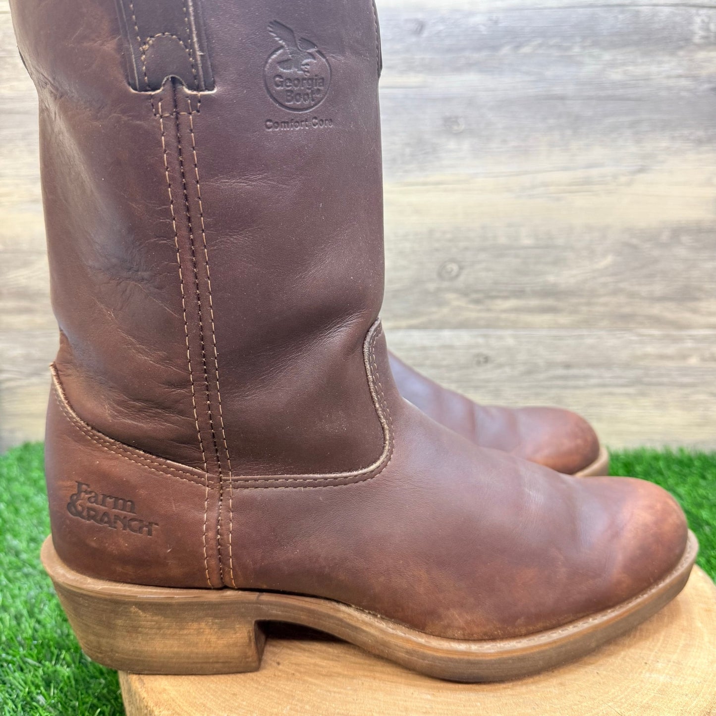 Georgia Men - Size 12EE - Brown Farm and Ranch Cowboy Boots