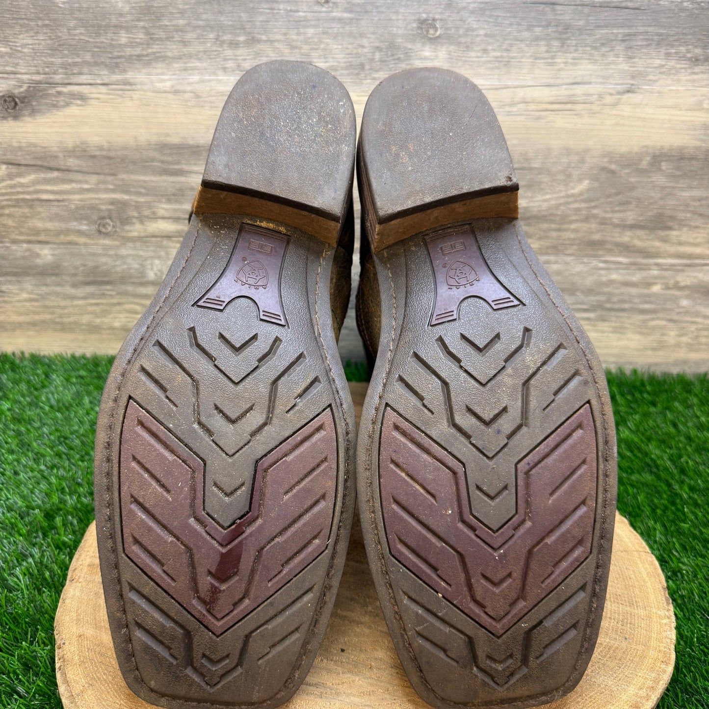 Ariat Men - Size 13D - Brown/Red Square Toe Western Cowboy Boots Style 10012788
