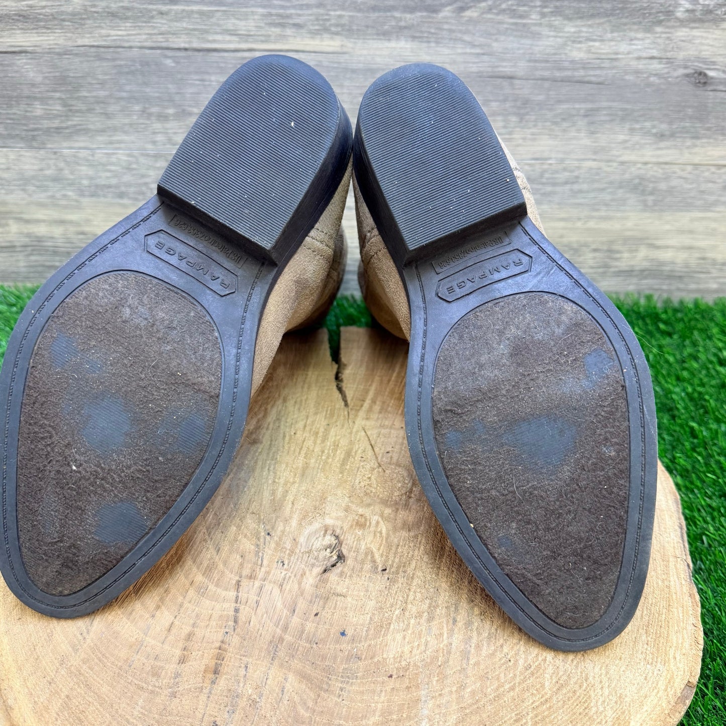 Rampage Women - Size 8M - Beige Faux Leather Cowboy Boots Walden 300301