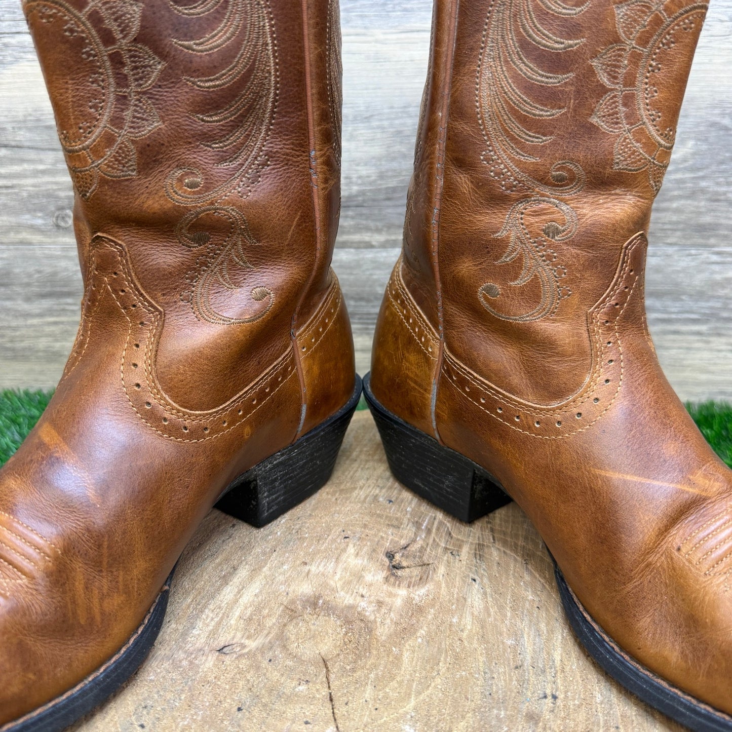 Ariat Women - Size 8B - Tan Scroll Western Cowboy Boots Style 10010971
