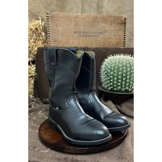 Justin Women - Size 6.5 - Black Roper Cowboy Boots Style JB3000