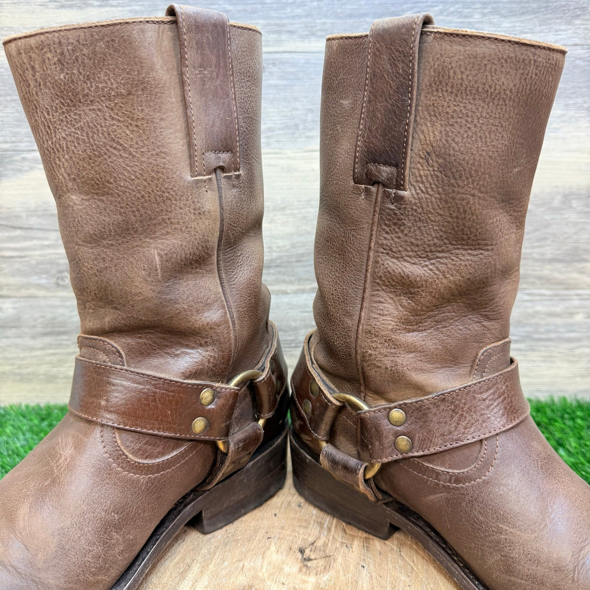 Freebird Men - Size 8 - Brown Copperhead Harness Moto Boots 4789