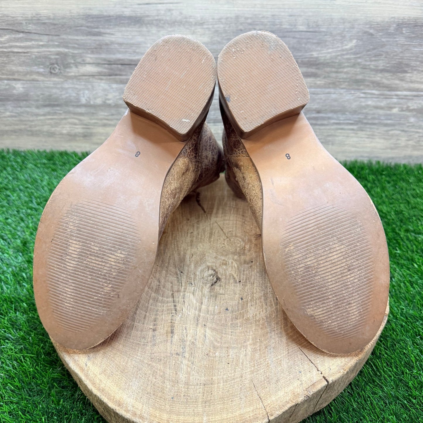 Diba True Women - Size 8 - Distressed Tan Ankle Boots