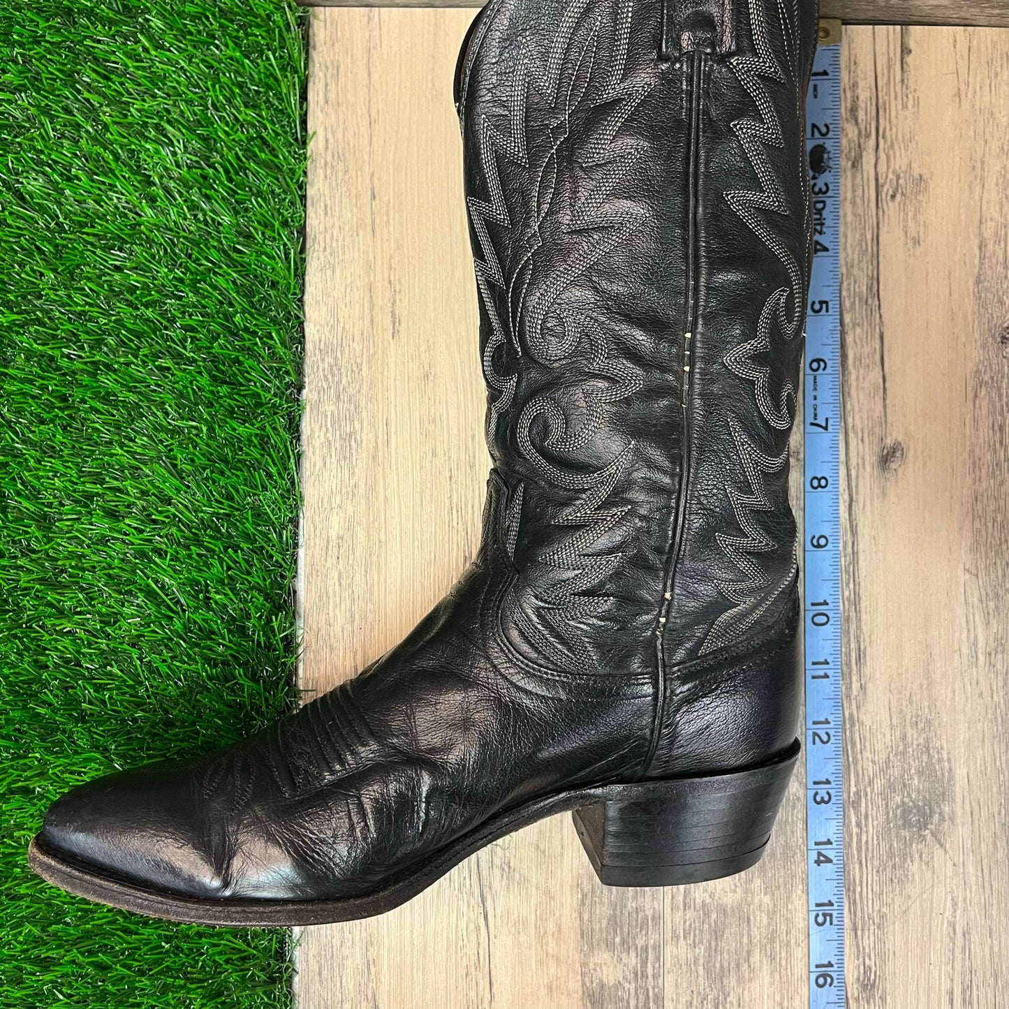 Dan Post Men - Size 7.5D - Black Cowboy Boots Style 16791